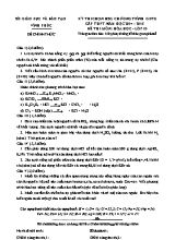 Đề thi chọn học sinh giỏi chương trình giáo dục thường xuyên cấp THPT năm học 2014 - 2015 đề thi môn Hóa học lớp 10